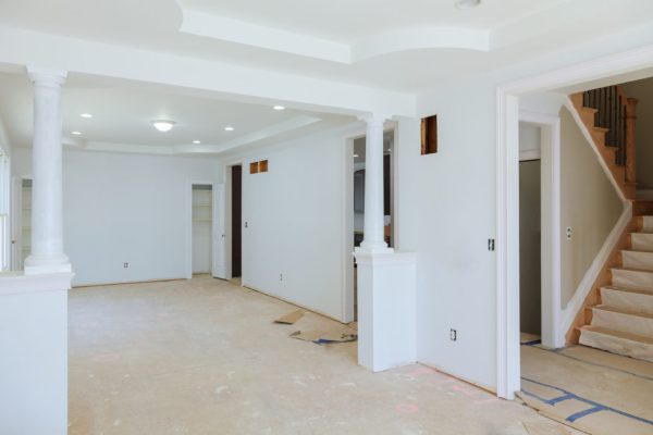 Beautiful Living room Architecture new home construction interior drywall and finish details